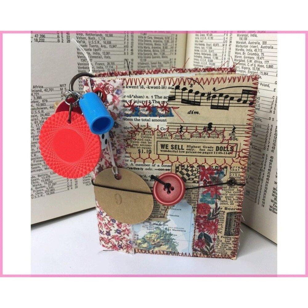 Custom Junk Journal Collage Cover Removable Ephemera Mini Art Book Diary 9 u